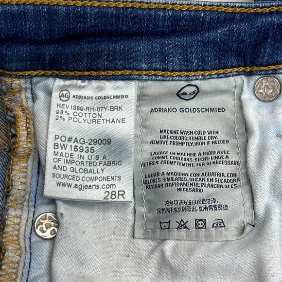 AG Adriano Goldschmied The Legging Ankle Super Skinny Ankle Jeans Size 28R - Picture 9 of 13